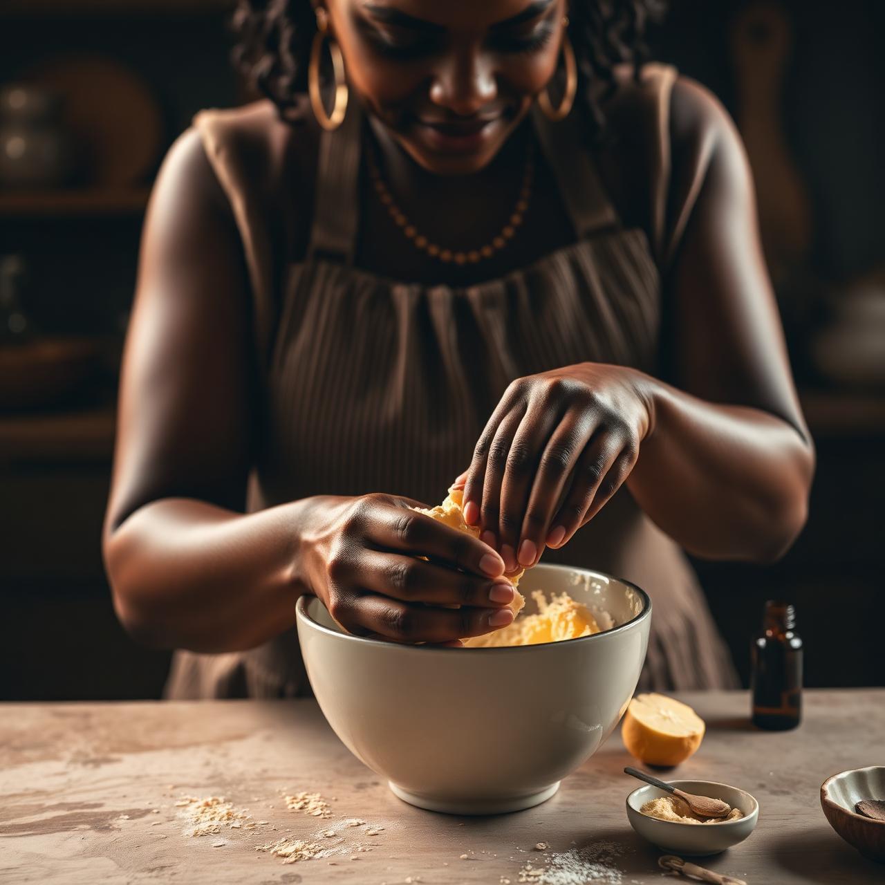 Kera mixing whipped body butter
